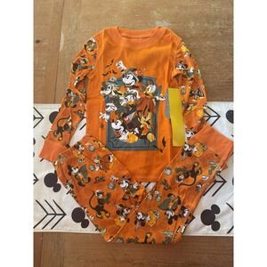 Disney Mickey Mouse Friends Halloween Kids Pajama Set Long Sleeve Top Pant NWT